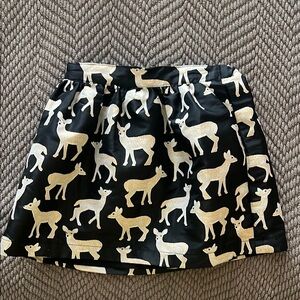 Gymboree Black and Gold Cat Print Skirt